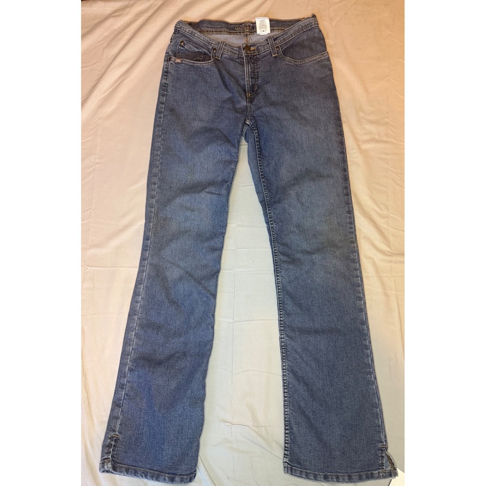 Cruel‎ Girl Bootcut Jeans Women's 11 Long Blue Side Slit Western Denim